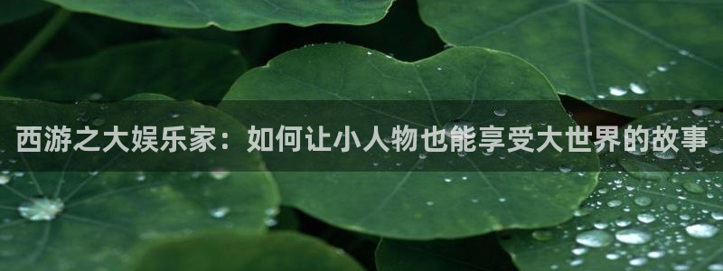老版彩客网app下载：西游之大娱乐家：如何让小人物也能享受大世界的故事
